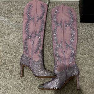 Gianni Bini Over the Knee Rhinestone Boots. Like new.